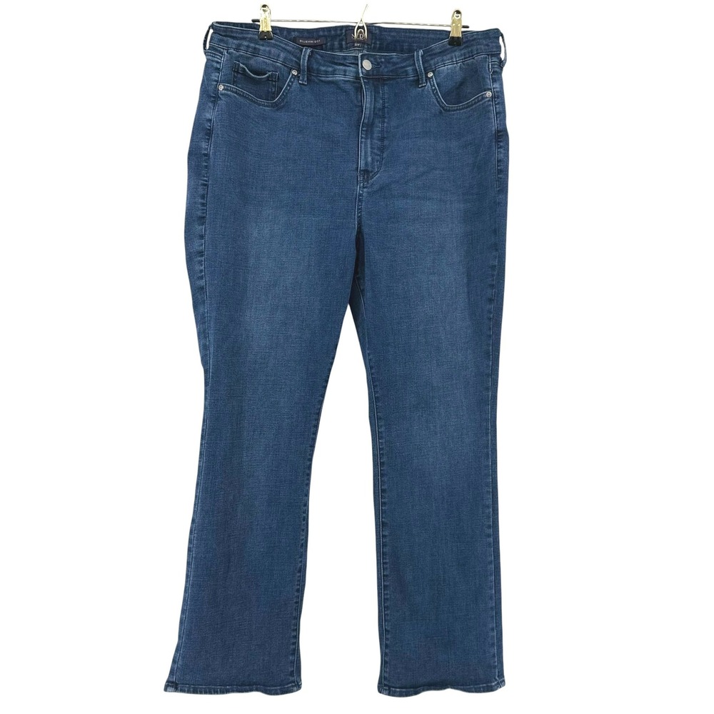 NYDJ Billie Mini Bootcut Jeans 18W Blue Lift Tuck Technology Stretch Denim